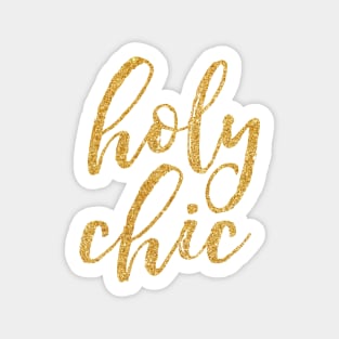 Holy Chic gold glitter Sticker